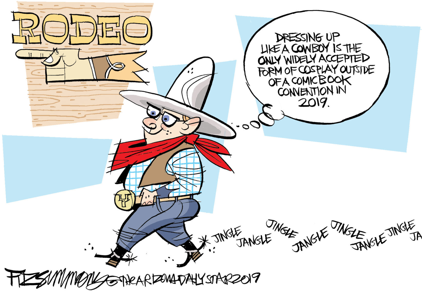Daily Fitz Cartoon: Rodeo
